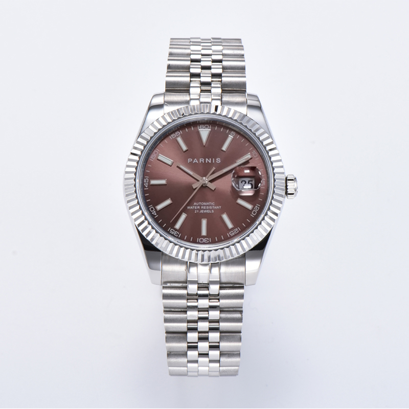 Fashion Parnis 39.5mm Brown Di - Rolex Watch Datejust 评论和价格