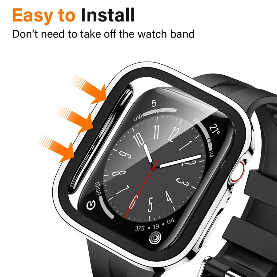 Glass+cover For Apple Watch ca - Smartwatch Watches For Girls 评论和价格
