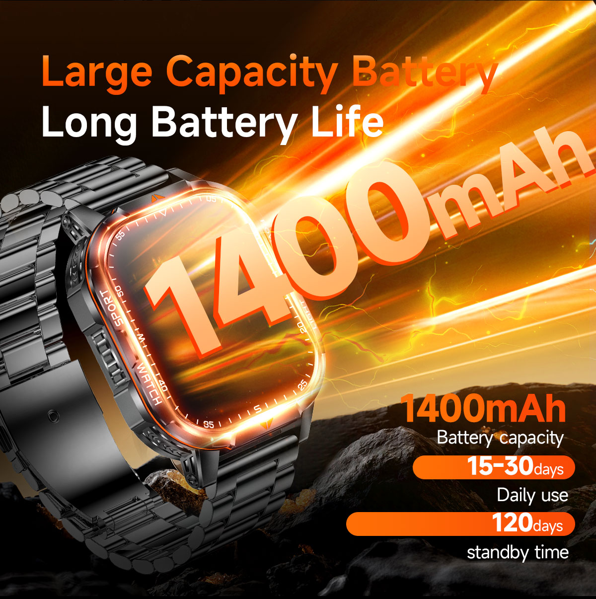 2026 New 1400mAh Super Large B - Smartwatch Sports Watches For Women 评论和价格