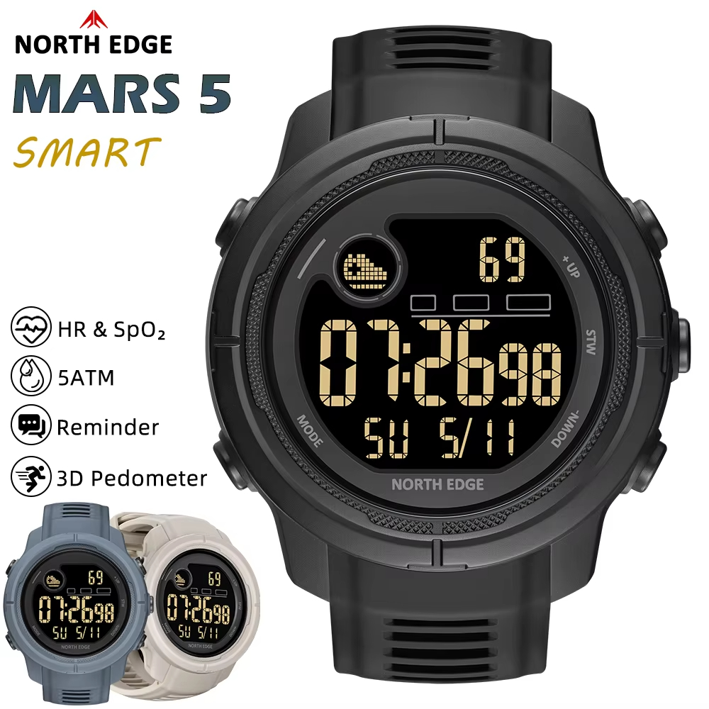 NORTH EDGE NEW MARS 5 Men's Di - Smartwatch Sports Watches For Women 评论和价格