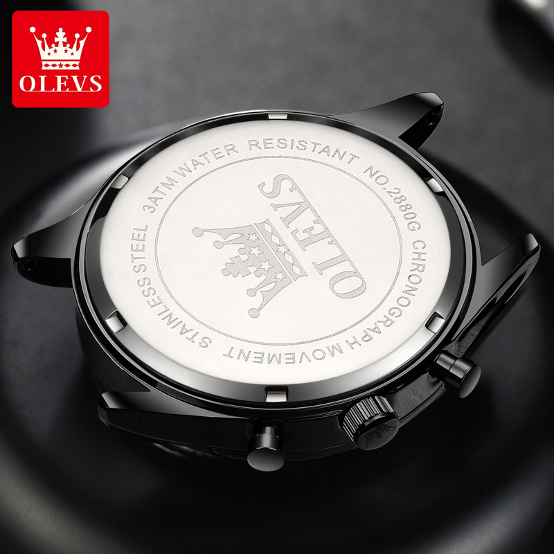 OLEVS 2880 Casual Fashion Men' - Leather Watch Strap 评论和价格