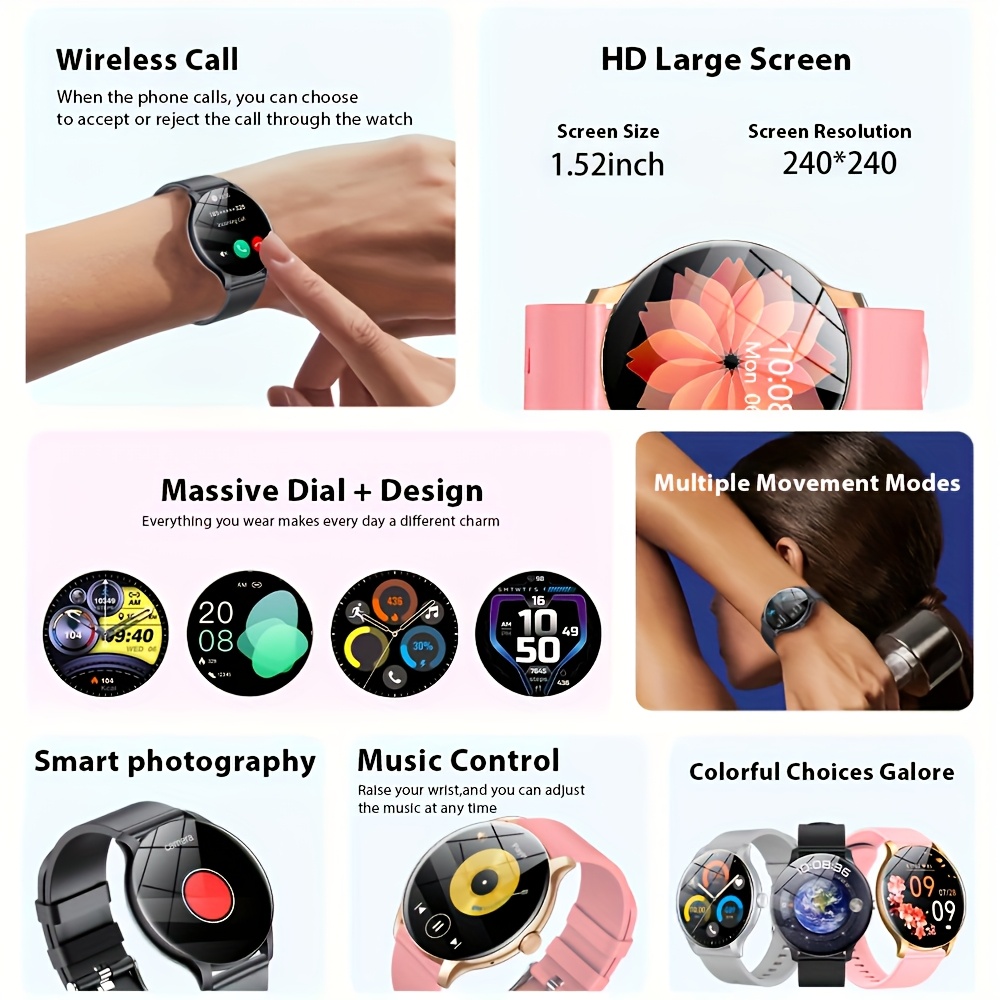 LAXASFIT 2026 Smart Watch 1.52 - Smartwatch Sports Watches For Women 评论和价格