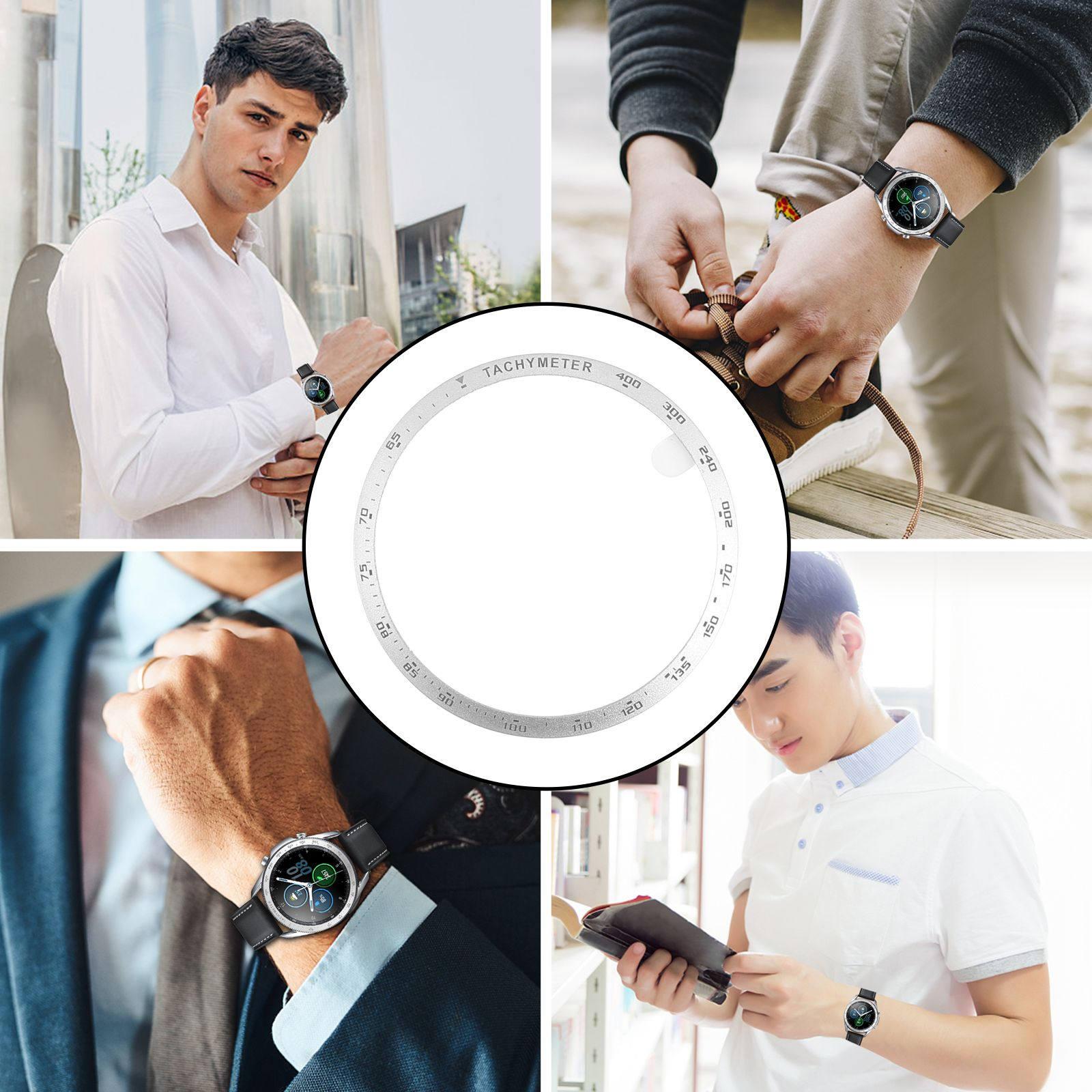 Aluminum Alloy Watch Bezel Rin - Smartwatch Ring Watches 评论和价格