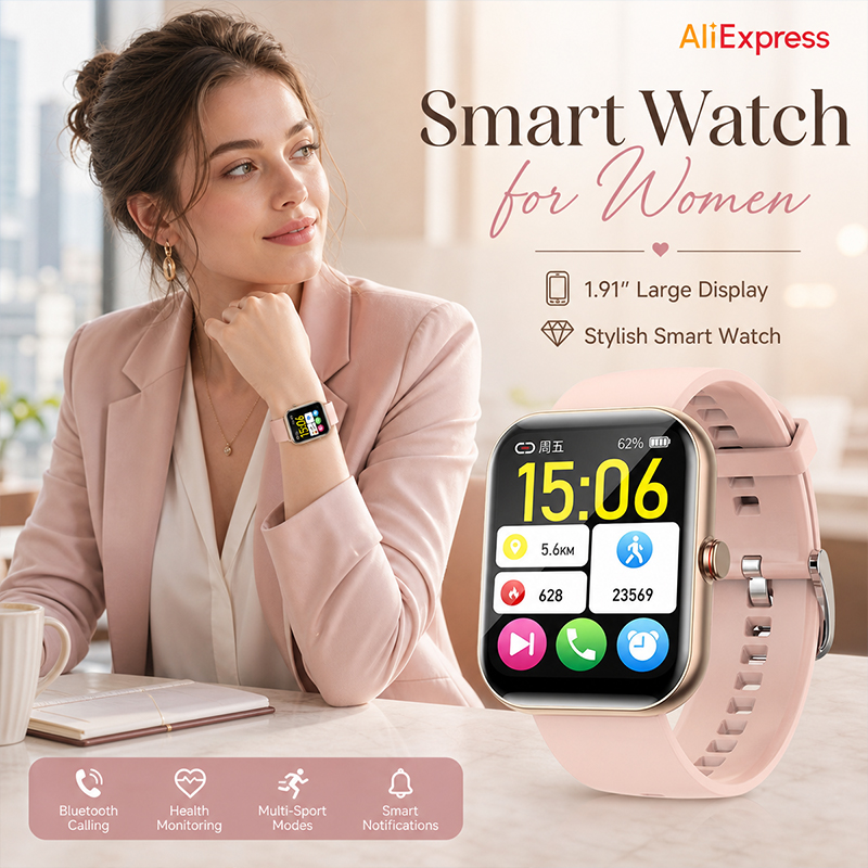 Women Smart Watch BT Call Hear - Smartwatch Sports Watches For Women 评论和价格