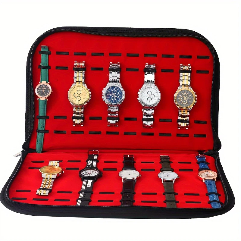 20 Slots Watch Storage Bag Con - Leather Watch Strap 评论和价格