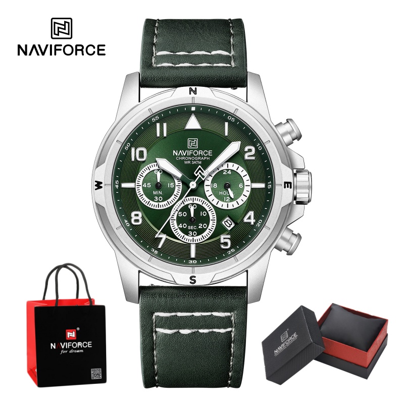 NAVIFORCE Bussiness Men Quartz - Leather Watch Strap 评论和价格