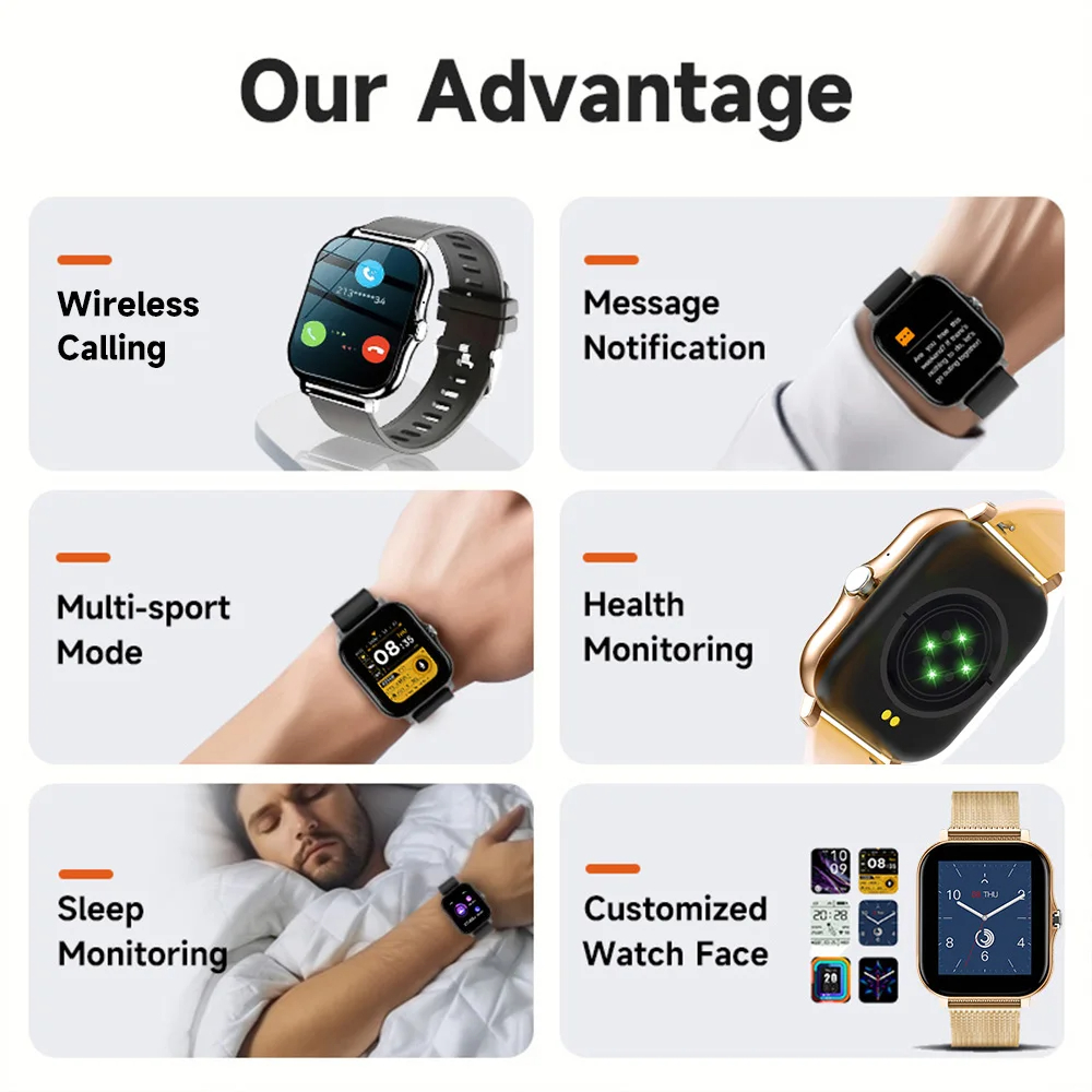 Smart Watch For Android IOS Wa - Smartwatch Sports Watches For Women 评论和价格