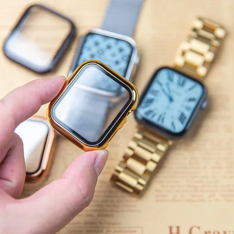Glass+case For Apple Watch ban - Smartwatch Watches For Girls 评论和价格