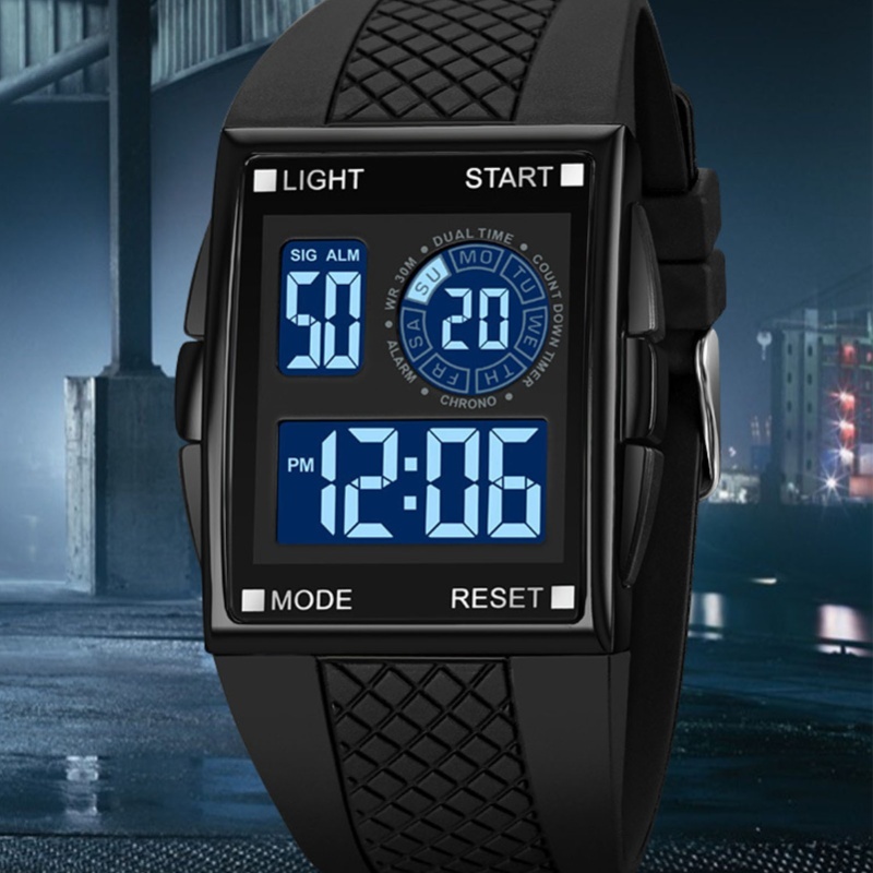 Digital Sport Watch Waterproof - Leather Watch Strap 评论和价格